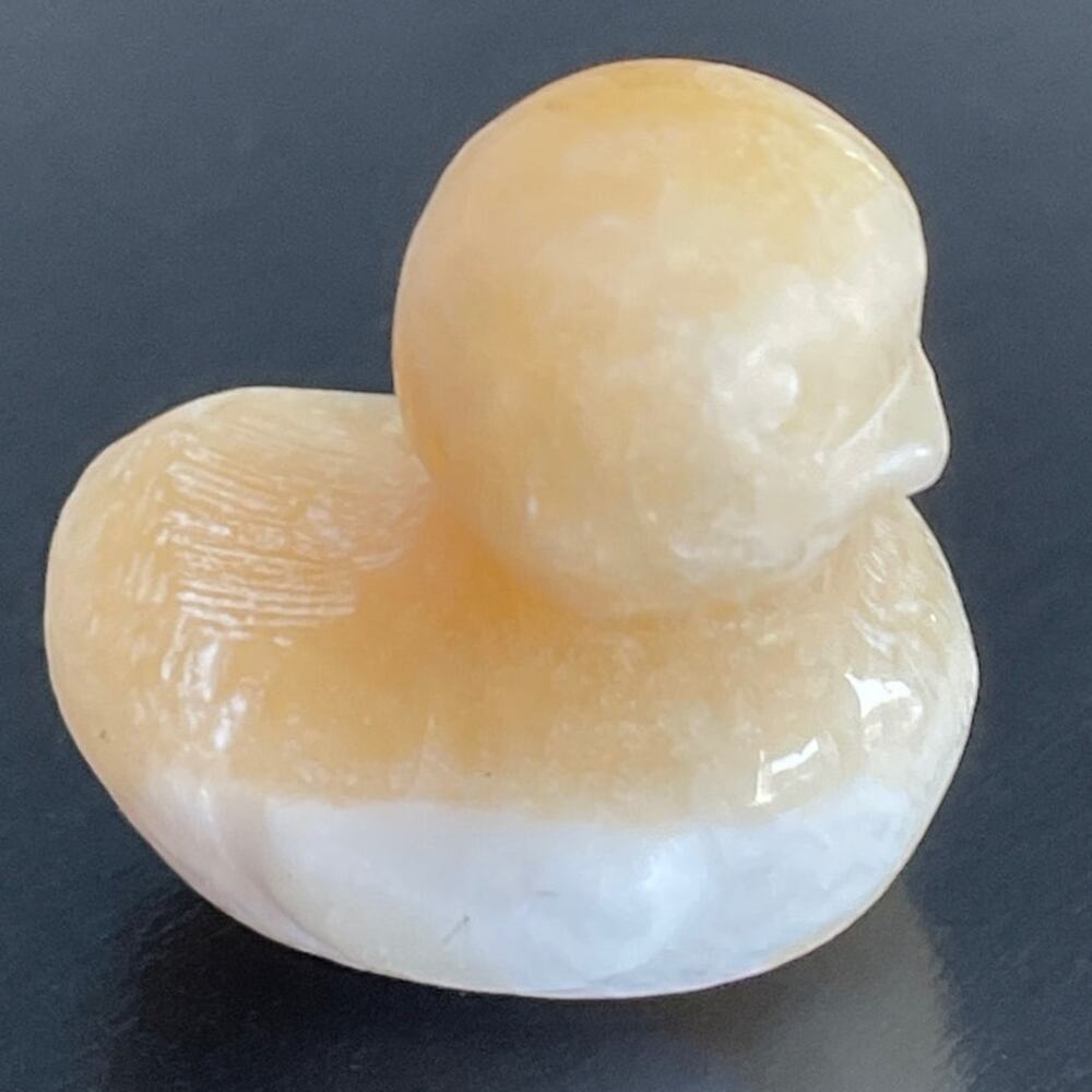 Adorable Orange Calcite Mini Crystal Chick